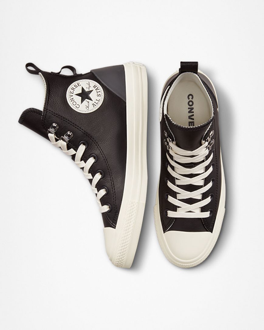 Tenisi Inalti Dama Converse Chuck Taylor All Star Piele Hike Negrii | RO 13GN0L562